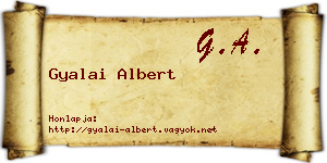 Gyalai Albert névjegykártya